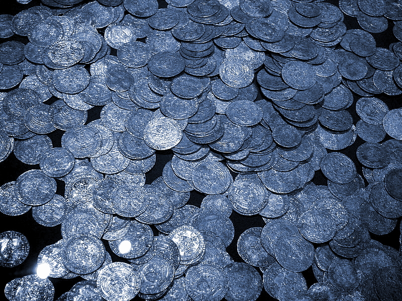 Silver Coins - part of the journey of authentic manhood is treasure at our christian retreat