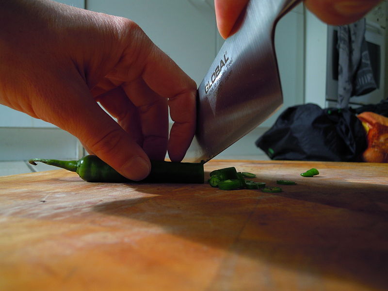 Knife Cutting Peppers - Using Chef To Inspire Us At Our Father Son Camp