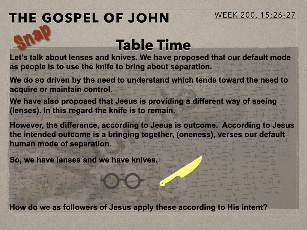 The Gospel Of John (Week 200) John 15:26-27 - Christ in the Rockies ...